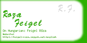 roza feigel business card
